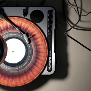 Bagus Pandega, ‘A Tea Poi on Moo 1’, 2016, Turntable, vinyl, acrylic, desk lamp and electronic relay system, Variable dimensions. Image from ROH Projects