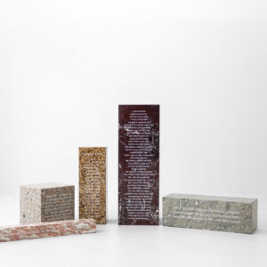 Dawn Ng, ‘MONUMENT MOMENTO’, 2019, Stone engraved, Dimensions variable, Each stone sculpture is an edition of 3, Image courtesy of the artist