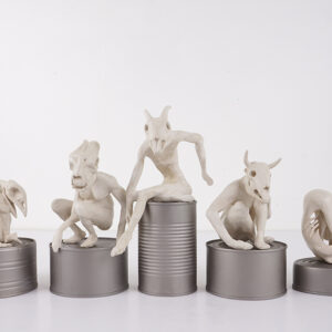 Salvador Joel Alonday, ‘Binuel’s Pantry Seies’, 2015, Paper clay on can, variable dimensions. Image from Tin-Aw Art