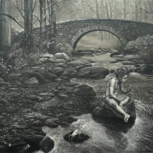 Salvador-Joel-Alonday-‘Counting-the-Ripples-2020-Graphite-on-canvas-54.6-x-77.4-cm.-Image-from-ArtInformal