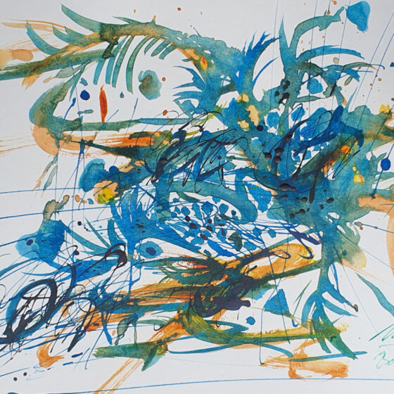 Madé Sumadiyasa, ‘Refresh at the Garden #5’, 2022, acrylic on paper, 30 x 40.5 cm. Image from Komaneka Fine Art Gallery