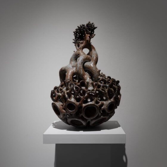 04-Steven-Low-_The-Repeating-Journey-2024-Raku-clay-and-shino-glaze-68-x-46-x-46-cm.-Image-from-Cuturi-Gallery