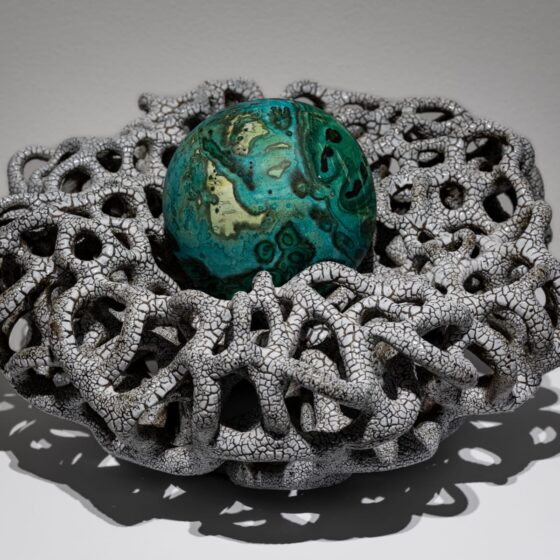 05-Steven-Low-_Momentums-of-Exploration-2024-Raku-clay-and-white-stoneware-24-x-40-x-40-cm.-Image-from-Cuturi-Gallery