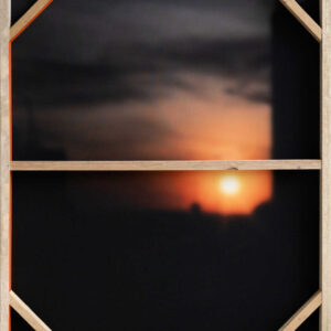 Alexander Sebastianus Hartanto, 'Ain't No Sunshine When', 2022, wood frame, printed photograph, oil paint, 150 x 115 x 5 cm. Image from Artsy