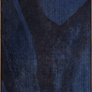 Alexander Sebastianus Hartanto, 'F. Rumination II' 2021, black cyanotype on handwoven indigo dyed cotton, framed with reclaimed wood, 94 x 63 cm. Image from Artsy