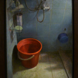 Loi Xiang Cai, ‘9PM Pail’, 2013, oil on canvas, 45.5 x 35.5 cm. Image from ARNDT Fine Art