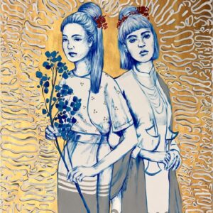 Chuu Wai Nyein, 'Rising Time Failing Time', Acrylic on canvas, 122 x 91 cm, Image courtesy of the artist