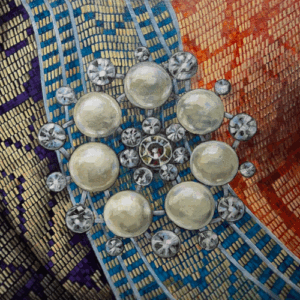 Dani Omar, ‘Nostalgia Evidence 1’, acrylic on canvas, 61 x 61 cm. Image from Taksu