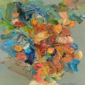 Erizal As, 'Gurat Wajah (Facial Strokes)', 2017, oil on canvas, 150 x 150 cm. Image from Artsy