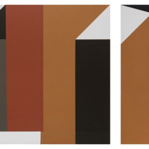 Fasang Navaaran, ‘Painting 0257’, 2022, acrylic on canvas, 80 x 80 cm; 80 x 33 cm. Image from Richard Koh Fine Art