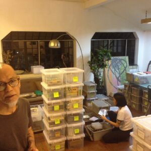 Green Papaya Art Projects members Norberto Roldan and Lesley-Anne Cao. Image from Asia Art Archive