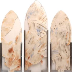 Ines-Katamso-‘Telluric-Thoughts-3-2022-paper-soil-pigment-stainless-and-acrylic-frame-152-x-151-x-3-cm.-Image-from-ISA-Art-Gallery