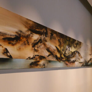 Wyn-Lyn Tan, '(IN)VISIBLE HORIZONS', 2017, acrylic on canvas, 10-panel painting, dimensions variable. Image courtesy of the artist