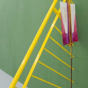 Jason Wee, 'Aromatics (Anchor)' 2021, galvanized steel, emulsion paint, paracord, watercolor on paper, dimensions variable. Photo Courtesy of the artist and Yavuz Gallery.