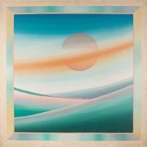 Jean-Marie-Syjuco-Untitled-(Sunset)-1995-acrylic-on-canvas-91-x-91-cm.-Image-from-Mutual-Art.-