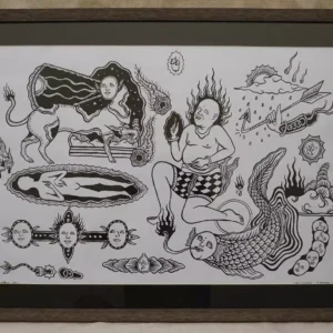 Kuncir-Sathya-Viku-Lapas-2019-Chinese-ink-on-paper-42-×-59.4-×-2-cm.-Image-from-Artsy-