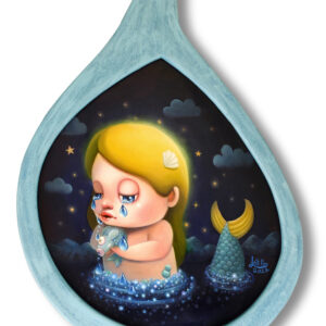 Leik Lim, 'Blue Tear', 2022, oil painting, 63 x 44 cm. Image from Artemis Art