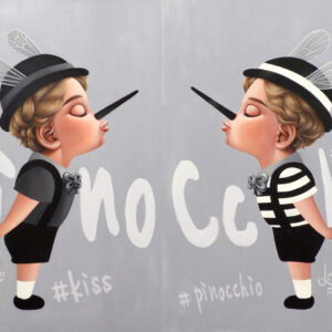 Leik Lim, 'Mosquito Pinocchu', 2021, oil on canvas, 90 x 120 cm. Image from Artemis Art