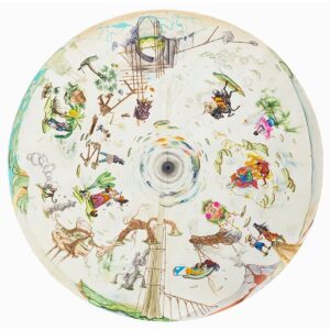 Liv Vinluan, 'Terra, Firma, Galactica MMCXXI (Or Us, A Hundred Yeras Hence)', 2021, Watercolour, gouache, ink and graphite on bamboo paper, Image courtesy of Silverlens