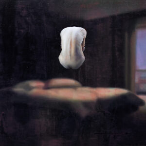 Loi Cai Xiang, Broken Nights’, 2021. oil on canvas, 30 x 42 cm scaled. Image from Gajah Gallery