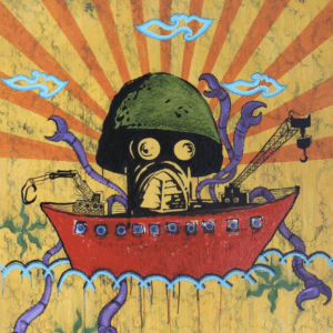 Made Bayak, ‘reCLAIM-ing our dreams and the future', acrylic on canvas, 150 x 200 x- 5 cm. Image from Saatchi Art