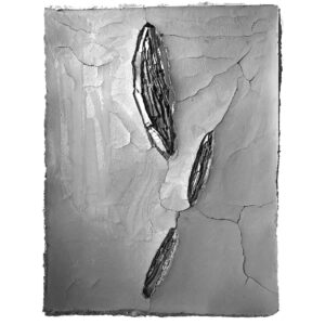 Mahalakshmi Kannappan, 'Conceal 01', 2020, charcoal on canvas, 105 x 80 cm. Image from Gajah Gallery