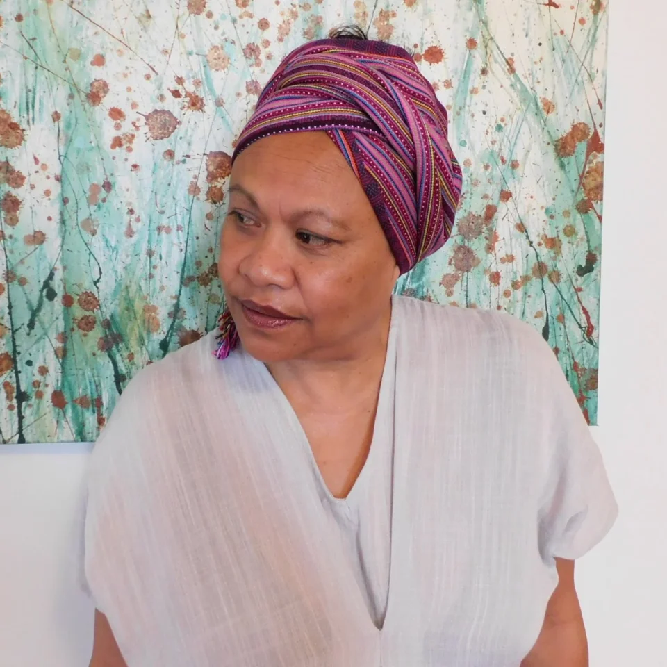 Maria Madeira. Profile image from The Saturday Paper, photographed by Dennis Phillip Irwin