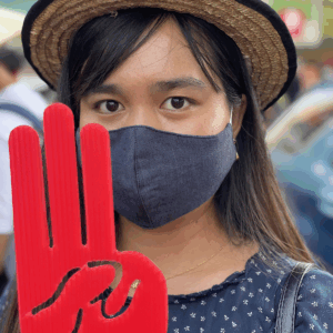 Mayco Naing, 'Generation No Fear Portrait 8', 2021, Street photo Yangon, Myanmar, Edition of 5, Image courtesy of the artist