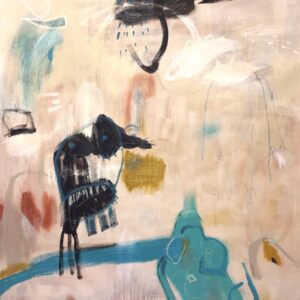 Mona Choo, 'What's Out There', 2020, acrylic and oil sticks on canvas, 145 x 145 cm. Image from the artist's website