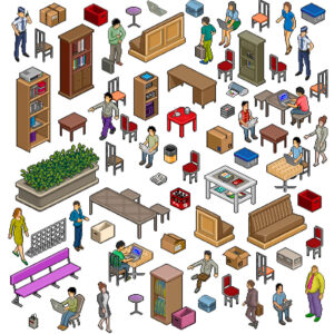 Narpati Awangga, 'Perusahaan Kantor #1', 2017, digital print on laser cut acrylic, dimensions variable. Image from IndoArtNow