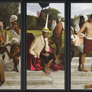Natee Utarit, ‘Passage to the song of truth and absolute equality’, 2014, oil on canvas 212 x 510cm polytych (5-panels)