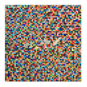 Rudi Mantofani, 'AISENODNI #1', 2017, acrylic and silver plating on canvas, 200 x 200 cm. Image from Gajah Gallery