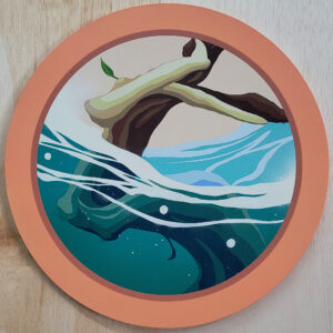 Sam Lo, 'LOCI.Portal0222 008', 2022, spray paint on canvas, D50cm. Image from Art Porters Gallery