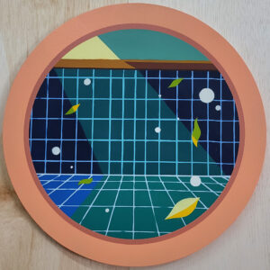 Sam Lo, 'LOCI.Portal0721 002', 2022, spray paint on canvas, D50cm. Image from Art Porters Gallery