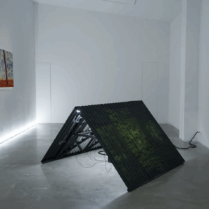 Tada-Hengsapkul-We-Gonna-Stay-Like-This-2022-acrylic-spray-paint-thermochromic-coating-galvanized-roof-carbon-fiber-resin