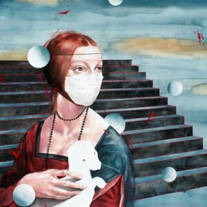 Agus Suwage, ‘Tolak Bala After Delacroix’, 2020, oil on linen 200x225cm. Image courtesy of the artist.