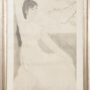 Tran Luong Young Beauty 2018 pastel on silk 20 x 30in Image from MutualArt