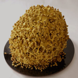 Truong Cong Tung, 'Totem Tower', 2016, soil cicada golden paint. Image from Post Vidai