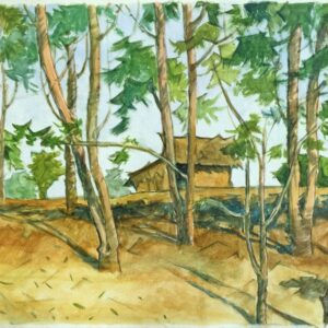 Tun Win Aung, 'Landscape From Myaylatt', 1998, watercolour on paper, 27.7 x 37.8 cm. Image from Galerie Konbaung