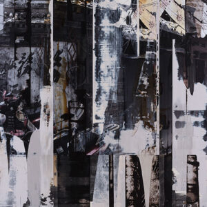 Wong Perng Fey, ‘The Courtyard I’, 2019, acrylic and Chinese ink on professional photography paper and rice paper mounted on linen 150x220cm. Photo courtesy RKFA and the artist.